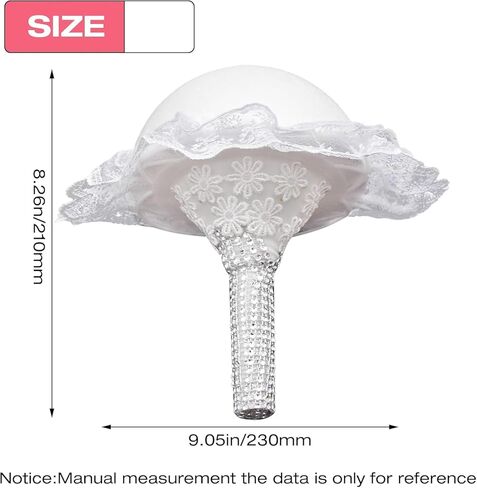 حامل باقة إسفنجية للزفاف، مقبض زهور من الدانتيل لترتيبات زهور الزفاف، حامل زهور نصف قبة، حامل زهور اصطناعية طازجة للزفاف in Kuwait