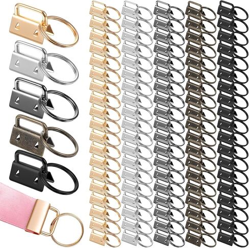 100 قطعة من أجهزة Keyfob، مجموعة أجهزة Keyfob مقاس 1 بوصة، 5 ألوان من أجهزة الحبل مع سلسلة مفاتيح حلقة المفاتيح، لوازم صنع سلسلة المفاتيح لسوار سلسلة المفاتيح، الحبل، مستلزمات الحرف اليدوية للهدايا in Saudi Arabia