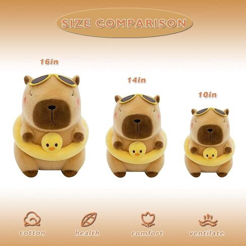 Cute Capybara Plush, 10 Inch Capybara Stuffed Animal Kawaii Soft Capybara Doll Pillow Gifts for Boys Girls in Saudi Arabia