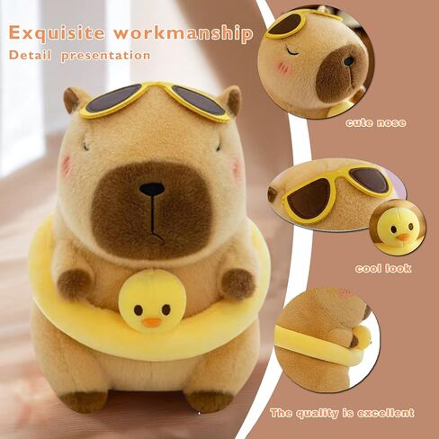 Cute Capybara Plush, 10 Inch Capybara Stuffed Animal Kawaii Soft Capybara Doll Pillow Gifts for Boys Girls in Saudi Arabia