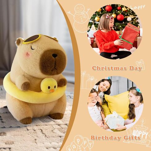 Cute Capybara Plush, 10 Inch Capybara Stuffed Animal Kawaii Soft Capybara Doll Pillow Gifts for Boys Girls in Saudi Arabia