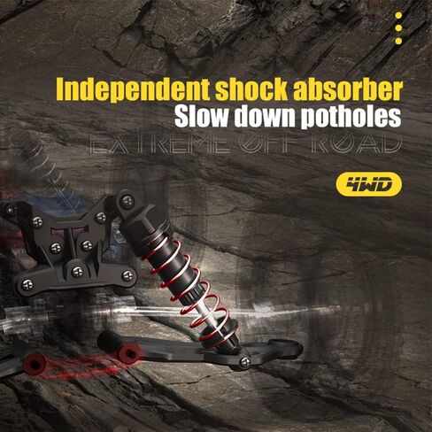 1/14 Hobby RC Truck for Adults, 30 MPH High Speed Remote Control 4WD Car, All Terrain Rock Crawler Truck for Boys 4X4 Off-Road Racing Car with 2 Batteries in Saudi Arabia