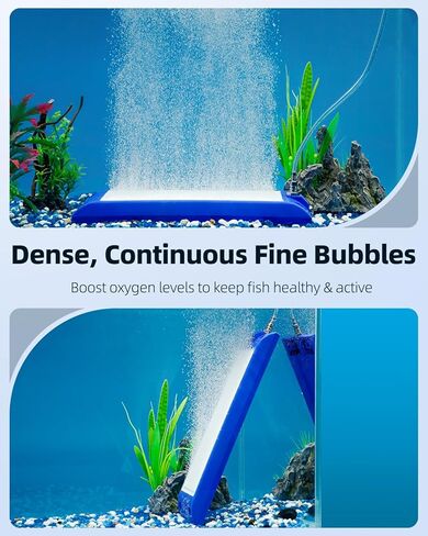 Pawfly Aquarium Air Stone، فقاعات خزان الأسماك مقاس 11 بوصة، شريط حجري هوائي لخزان الأسماك الفقاعي الناعم، ديكورات فقاعات حوض السمك لمضخة الهواء، موزع فقاعات الأكسجين للبركة والزراعة المائية، أزرق in Saudi Arabia