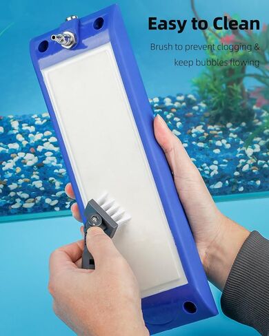 Pawfly Aquarium Air Stone، فقاعات خزان الأسماك مقاس 11 بوصة، شريط حجري هوائي لخزان الأسماك الفقاعي الناعم، ديكورات فقاعات حوض السمك لمضخة الهواء، موزع فقاعات الأكسجين للبركة والزراعة المائية، أزرق in Saudi Arabia