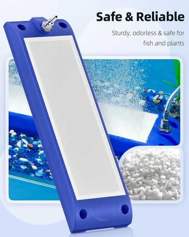 Pawfly Aquarium Air Stone، فقاعات خزان الأسماك مقاس 11 بوصة، شريط حجري هوائي لخزان الأسماك الفقاعي الناعم، ديكورات فقاعات حوض السمك لمضخة الهواء، موزع فقاعات الأكسجين للبركة والزراعة المائية، أزرق in Saudi Arabia