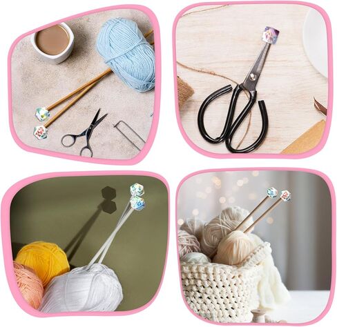 Mabor 18Pcs Knitting Needle Stoppers, Knitting Needle Point Protectors, Needles Minders, Hexagon Print Stitch Holders Needles Caps for Stitching Accessories and Gadgets in Saudi Arabia