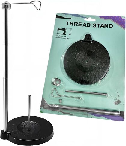 YEQIN Adjustable Cone Thread Stand Spool Holder for Sewing Machine Embroidery Quilting Serger Machines, Single Thread Stand for Smoother Feed, Large Spool Holder with Steady Heavy Metal Base in Saudi Arabia