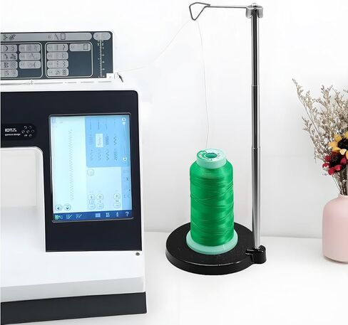 YEQIN Adjustable Cone Thread Stand Spool Holder for Sewing Machine Embroidery Quilting Serger Machines, Single Thread Stand for Smoother Feed, Large Spool Holder with Steady Heavy Metal Base in Saudi Arabia