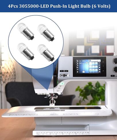 4 قطعة 3055000-LED دفع في المصباح الكهربائي (6 V/3 W) يناسب بيرنينا آلات الخياطة 1020 1030 1031 1080 1090 1100 1120 1130 1230 1260 1530 1630 in Kuwait