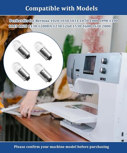 4 قطعة 3055000-LED دفع في المصباح الكهربائي (6 V/3 W) يناسب بيرنينا آلات الخياطة 1020 1030 1031 1080 1090 1100 1120 1130 1230 1260 1530 1630 in Kuwait
