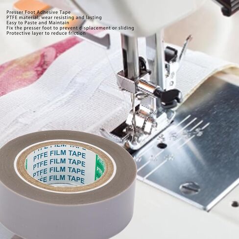 Self Adhesive Presser Foot Tape, PTFE Telfon Tape for Sewing Machine, Lasting Durability, Easily Replaceable, Prevent Presser Foot from Slipping or Shifting in Saudi Arabia