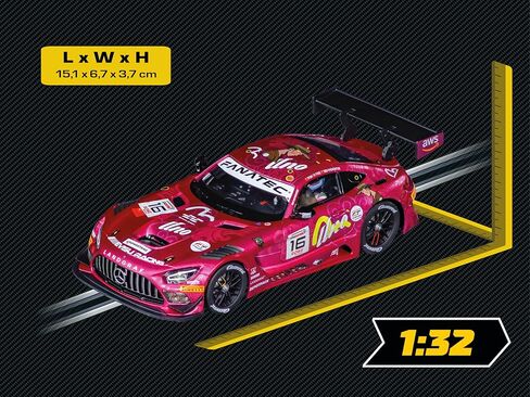 Carrera 27818 Mercedes-AMG GT3 Evo Unoracing Team Landgraf, No.16 24H Spa 2024 1:32 Scale Evolution Analog Slot Car Racing Vehicle in Saudi Arabia