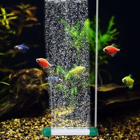 hygger 13.9 Inch Aquarium Bubble Strip, Nano Dual-Row Aquarium Air Stone, Quiet Dissolved Oxygen Diffuser Air Bubble Curtain Wall, Self-Sinking Fish Tank Bubbler Decoration for Saltwater Freshwater in Saudi Arabia