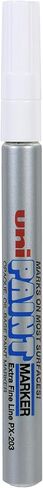 Uni-Ball Uni Paint PX-203 Oil-Based Paint Markers, Extra Fine Line (0.8mm), Silver, 2 Count in Saudi Arabia