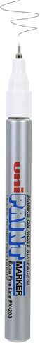 Uni-Ball Uni Paint PX-203 Oil-Based Paint Markers, Extra Fine Line (0.8mm), Silver, 2 Count in Saudi Arabia