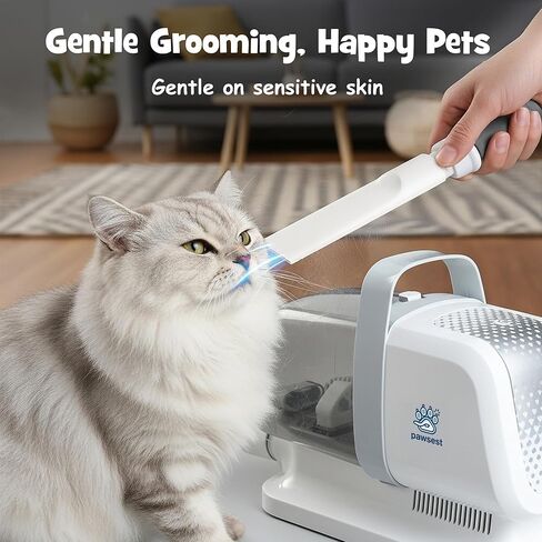 Dog Grooming Vacuum - Pet Hair Trimmer, Dog Hair Clippers and Nail Grinder with 7 Attachments - All-in-One Pet Grooming Kit with 3-Level Suction and Speed Settings with Temperature Control Protection in Saudi Arabia