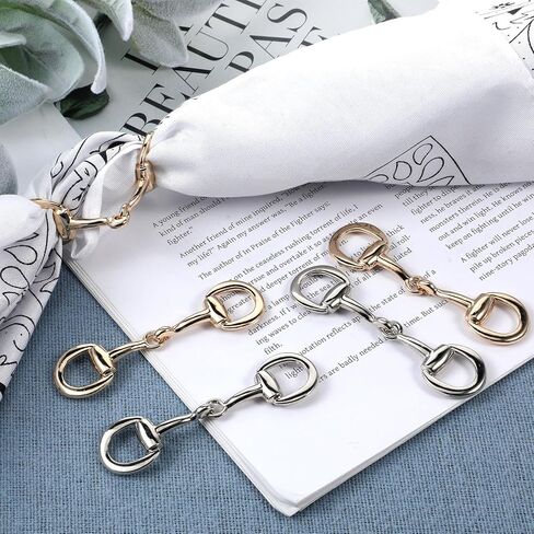 8 قطع مزدوجة من حلقات D-Rings Snaffle Bit أبازيم، عقد Snaffles Bits Snaffle Bit، حلقات وشاح معدنية بسيطة للقلائد والأساور، مشبك توصيل قابل للطي للنساء in Saudi Arabia