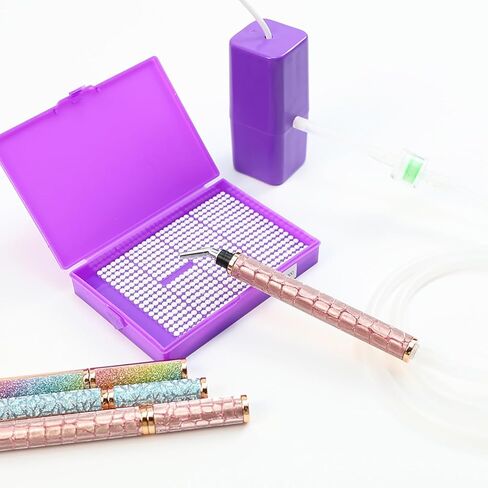 DIYDeligths Electric Diamond Art Painting Pen with Adjustable Suction Vacuum Diamond Art Pen for Adults with Storage Tray Accessories Tool No Wax Needed (White Set) in Saudi Arabia