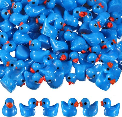 150 Pcs Mini Resin Ducks Miniature Ducks Tiny Duckies Figures for Home Prank Game Micro Landscape Aquarium Dollhouse Ornament Mini Duckies DIY Terrarium and Handmade School(Purple) in Saudi Arabia
