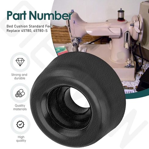 4 Pcs 45780 Bed Cushion Standard Feet Compatinle with Sh-ARP Sewing Singer Featherweight 221, 222, 301, Replace 45780-S in Kuwait