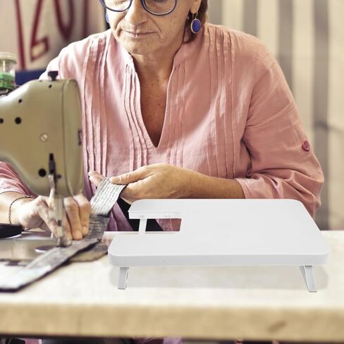 طاولة تمديد ماكينة الخياطة DOITOOL مقاس 9.84 × 13.78 بوصة، لوحة توسيع خفيفة الوزن ومتينة مع فتحة كم لملحقات نموذج سطح المكتب الكهربائي المنزلي 705 in Kuwait