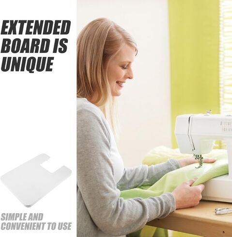 طاولة تمديد ماكينة الخياطة DOITOOL مقاس 9.84 × 13.78 بوصة، لوحة توسيع خفيفة الوزن ومتينة مع فتحة كم لملحقات نموذج سطح المكتب الكهربائي المنزلي 705 in Kuwait