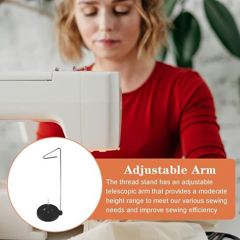 Shcobomo قابل للتعديل مخروط الموضوع حامل حامل البكرة لآلة الخياطة والتطريز اللحف آلات Serger، حامل التخزين المؤقت العالمي مخروط واحد وبكرة قابل للتعديل موقف الموضوع in Kuwait