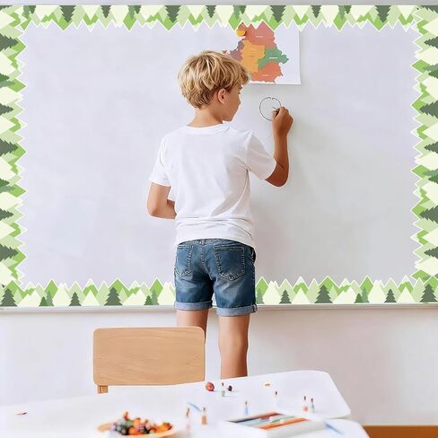 Runtoo 65 Feet Bulletin Board Borders Moving Mountains Die-Cut Rolled Woodland Tree Border Decorations Scalloped Trim for Teacher Classroom Back to School Supplies Wall Desk Window Door Decor in Saudi Arabia