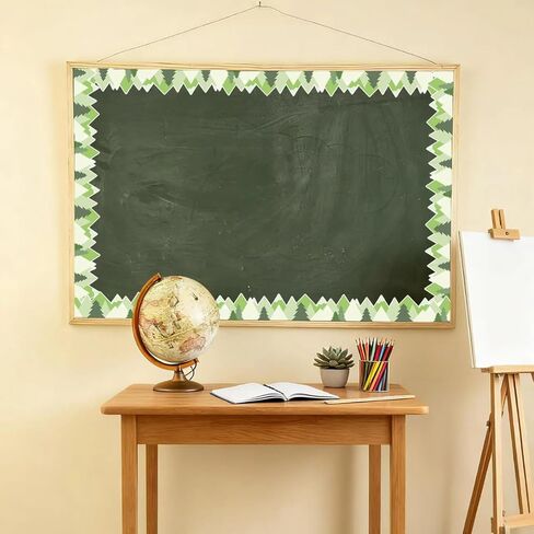 Runtoo 65 Feet Bulletin Board Borders Moving Mountains Die-Cut Rolled Woodland Tree Border Decorations Scalloped Trim for Teacher Classroom Back to School Supplies Wall Desk Window Door Decor in Saudi Arabia