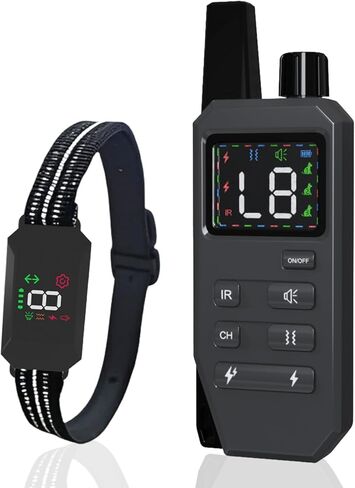 Dog Shock Collar Dog Training Collar with Remote Innovative IPX67 Waterproof with 6 Training Modes, Rechargeable E-Collar for All Breeds- Black in Saudi Arabia