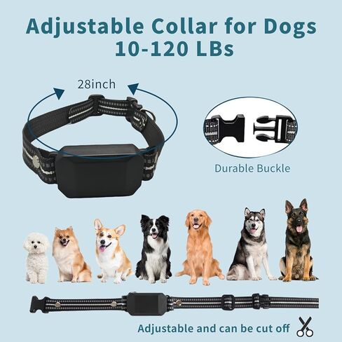 Dog Shock Collar Dog Training Collar with Remote Innovative IPX67 Waterproof with 6 Training Modes, Rechargeable E-Collar for All Breeds- Black in Saudi Arabia