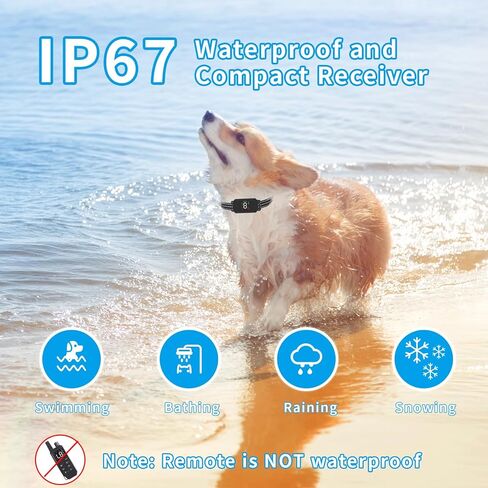 Dog Shock Collar Dog Training Collar with Remote Innovative IPX67 Waterproof with 6 Training Modes, Rechargeable E-Collar for All Breeds- Black in Saudi Arabia