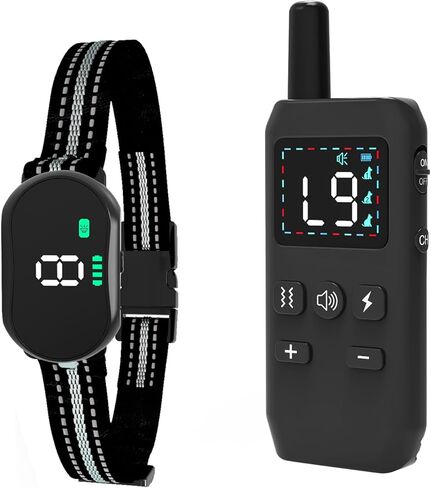 Dog Shock Collar Dog Training Collar with Remote Innovative IPX67 Waterproof with 6 Training Modes, Rechargeable E-Collar for All Breeds- Black in Saudi Arabia