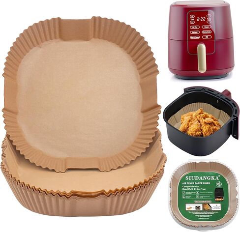 Prchment Paper for Beautiful 6 Qt Air Fryer, 100pcs Air Fryer Liners for Beautiful Air Fryer in Saudi Arabia