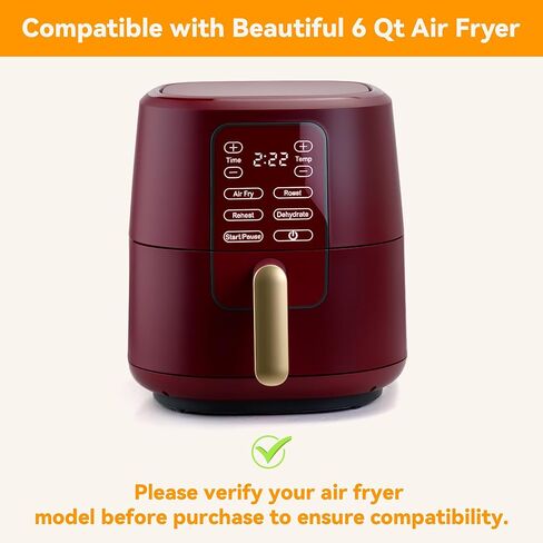 Prchment Paper for Beautiful 6 Qt Air Fryer, 100pcs Air Fryer Liners for Beautiful Air Fryer in Saudi Arabia