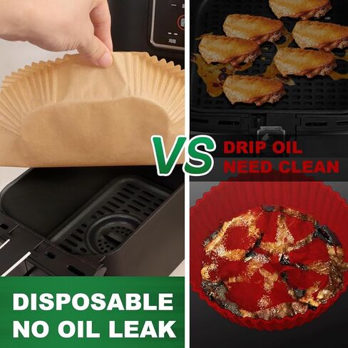 Prchment Paper for Beautiful 6 Qt Air Fryer, 100pcs Air Fryer Liners for Beautiful Air Fryer in Saudi Arabia