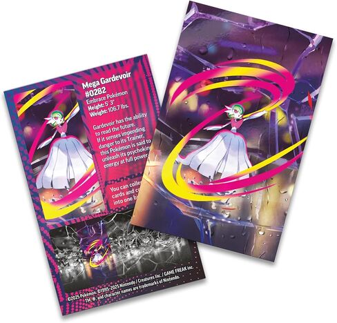 Pokémon TCG: علبة Mega Heroes Mini Tin – Mega Gardivoir (ملصق واحد، وبطاقة فنية واحدة، و2 حزمة معززة) in Saudi Arabia