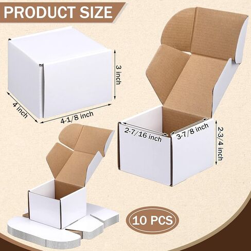 Eaasty 10 Pack Gaming Card Storage Box White Corrugated Cardboard Box Craft Gifts for Gaming Accessories Business Literature Mailing Packaging in Saudi Arabia