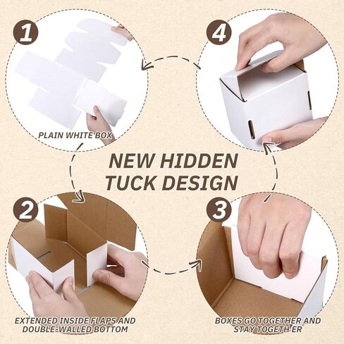 Eaasty 10 Pack Gaming Card Storage Box White Corrugated Cardboard Box Craft Gifts for Gaming Accessories Business Literature Mailing Packaging in Saudi Arabia