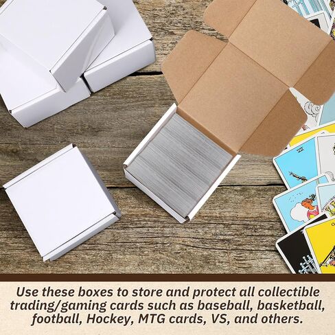 Eaasty 10 Pack Gaming Card Storage Box White Corrugated Cardboard Box Craft Gifts for Gaming Accessories Business Literature Mailing Packaging in Saudi Arabia