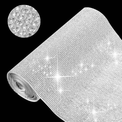 60750 Pieces Rhinestone Sheets 59 x 7.87 Inch Large Bling Crystal Rhinestone Sticker Sheet Self Adhesive Glitter Resin Drill Decoration for Car Phone DIY Craft in Saudi Arabia