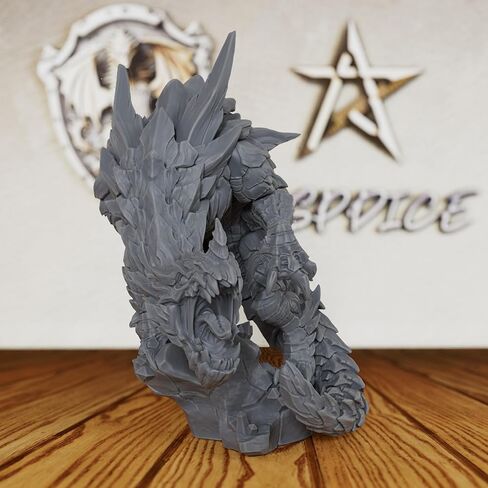 Tabletop Unpainted Miniatures - Spiked Depths Dragon RPG Figure for Dungeon Masters & RPG Gift - 28mm Scale DND Minis Figurine for Role Playing & Miniature Game - Delani The Depths Dragon (AS42) in Saudi Arabia