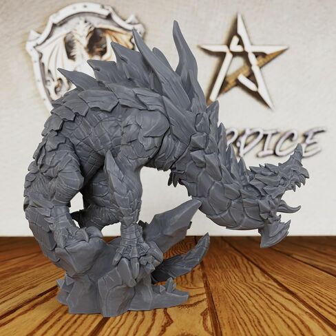 Tabletop Unpainted Miniatures - Spiked Depths Dragon RPG Figure for Dungeon Masters & RPG Gift - 28mm Scale DND Minis Figurine for Role Playing & Miniature Game - Delani The Depths Dragon (AS42) in Saudi Arabia