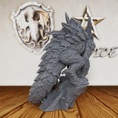 Tabletop Unpainted Miniatures - Spiked Depths Dragon RPG Figure for Dungeon Masters & RPG Gift - 28mm Scale DND Minis Figurine for Role Playing & Miniature Game - Delani The Depths Dragon (AS42) in Saudi Arabia