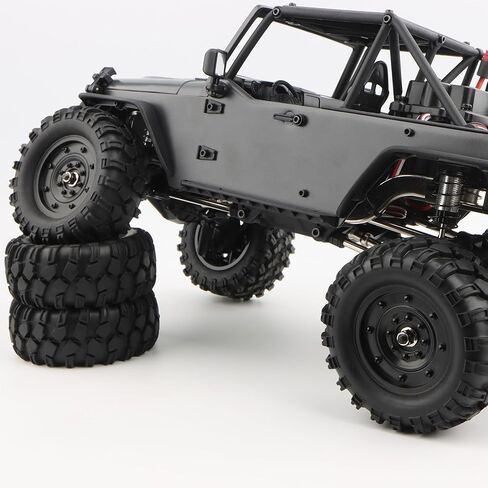 4 Pieces RC Rubber Tires Wheels Tyre Set Replacement Accessory Spare Parts 1/12 Scale H12P H12Y H12Y+ MN-82 MN-128 MN82S RC Rock Crawler Cars in Saudi Arabia