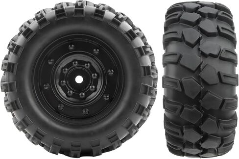 4 Pieces RC Rubber Tires Wheels Tyre Set Replacement Accessory Spare Parts 1/12 Scale H12P H12Y H12Y+ MN-82 MN-128 MN82S RC Rock Crawler Cars in Saudi Arabia