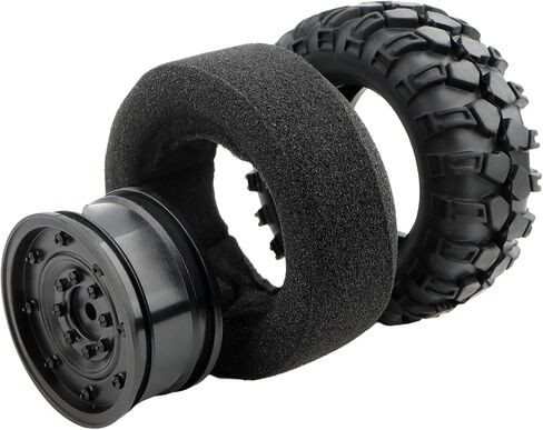 4 Pieces RC Rubber Tires Wheels Tyre Set Replacement Accessory Spare Parts 1/12 Scale H12P H12Y H12Y+ MN-82 MN-128 MN82S RC Rock Crawler Cars in Saudi Arabia