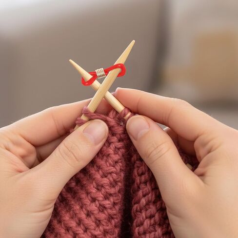 60 Pcs Knitting Needle Stoppers Stitch Stopper Knitting Needle Hugger Needles Minder Project Keeper Knittings Crochet Supplies Double Hole Needles Point Protectors Knittings Tools in Saudi Arabia