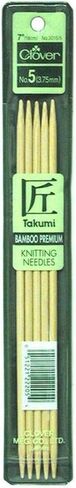 Takumi Bamboo Double Point Knitting Needles 7 5/Pkg-Size 5/3.75mm in Saudi Arabia