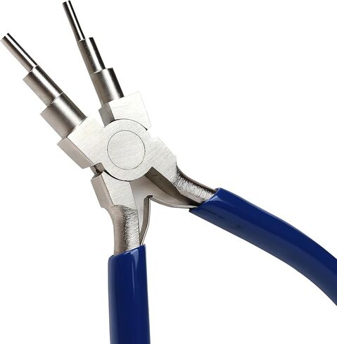 6 In 1 Wire Bending Pliers With Non-Slip Handle, Bail Looping Forming Pliers for Jewelry Making for 2mm - 9mm Loops,Hooks and Jump Rings, Heavy Duty Forming Bends, Wire Wrapping German Stainless in Saudi Arabia